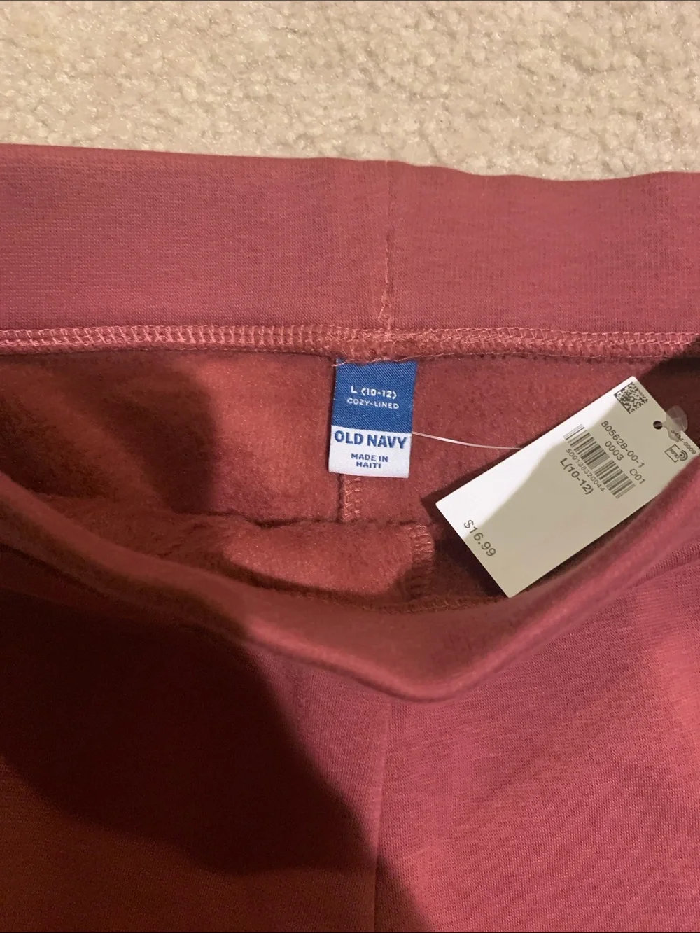 Old Navy Kids Fleece Leggings - Rosewood